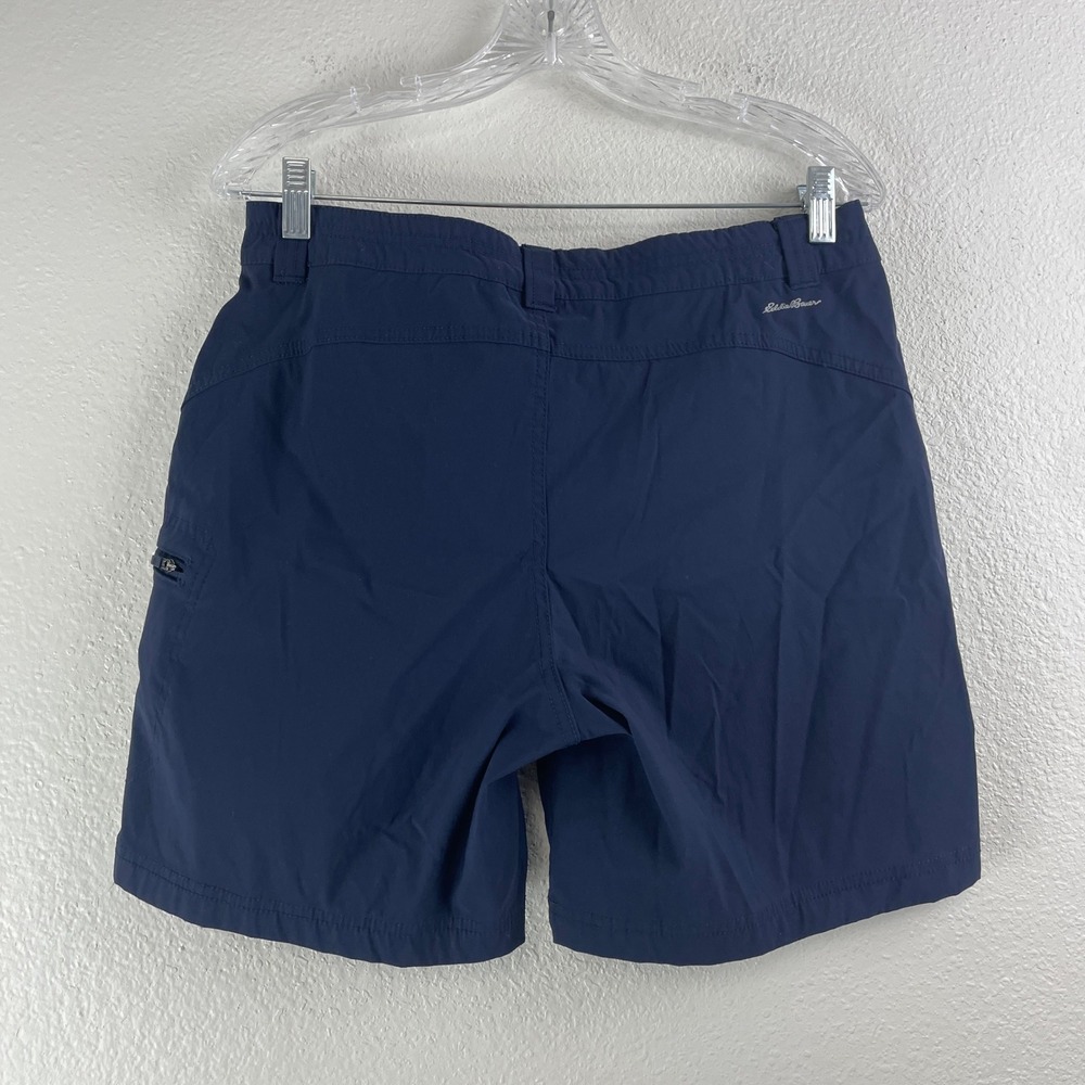 Eddie Bauer Shorts Women 10 Navy Blue Hiking Outdoor Stretch Granola Girl - Picture 3 of 10